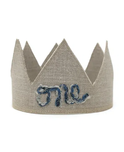 Oh Baby ! Girls' Linen Crown - One Yarn Embroidered - Baby