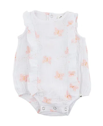 Oh Baby ! Girls' Millie Bubble - Mini Butterflies In Pink - Baby In White