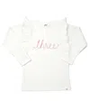 Oh Baby ! Girls' Millie Three Pink Sparkle Embroidered Tee - Little Kid In Neutral