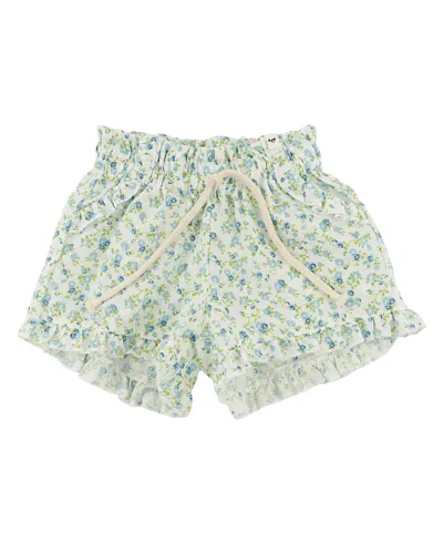 Oh Baby ! Girls' Poppy Sprig Delilah Ruffle Short - Baby, Little Kid In Green
