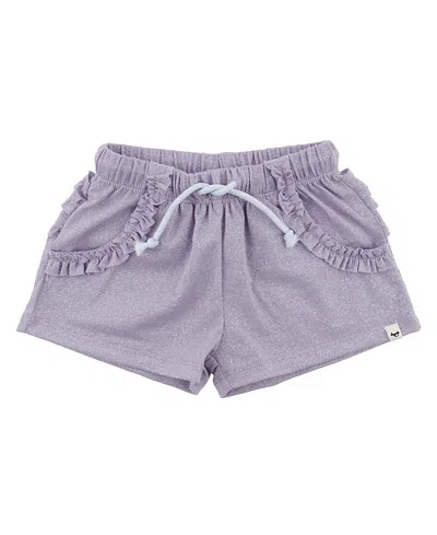 Oh Baby ! Girls' Sparkle Ruffle Pocket Lottie Short - Baby In Purple