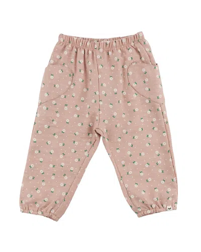 Oh Baby ! Girls' Sunburst Heart Side Pocket Pant - Baby, Little Kid In Brown