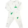 Oh Baby ! Golf Print Two Piece Set In Cream