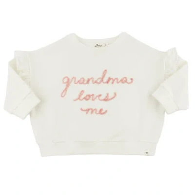 Oh Baby Kids' ! Grandma Loves Me Millie Sweatshirt In White