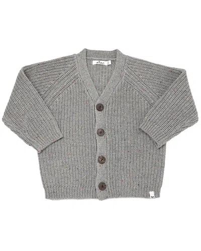 Oh Baby Kids' ! Grandpa Knitted Cardigan In Gray