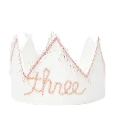 OH BABY OH BABY! LINEN "THREE" EMBROIDERED CROWN - BABY, LITTLE KID