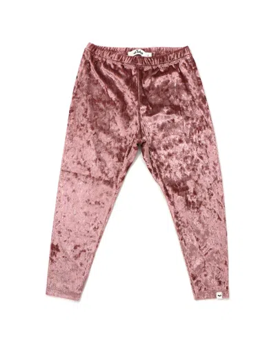 Oh Baby Kids' ! Luxe Velvet Legging In Pink