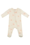 Oh Baby ! Mini Butterflies Pink Footie In Milk