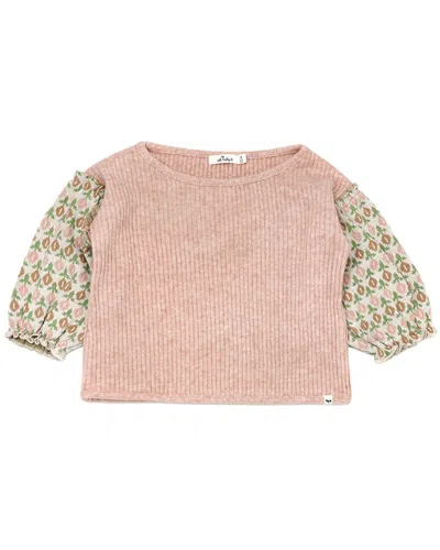 Oh Baby Kids' ! Nellie Sweater Knit Blouse In Pink