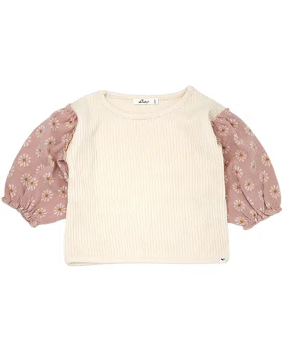 Oh Baby Kids' ! Nellie Sweater Knit Blouse In White
