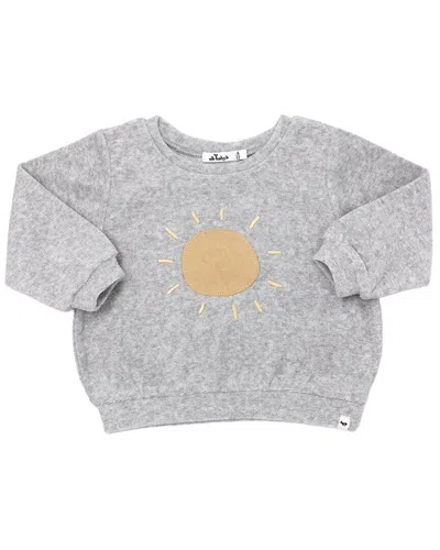 Oh Baby Kids' ! Oatmilk Sun Terry Sweatshirt In Gray