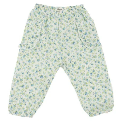 Oh Baby ! Poppy Sprig Ruffle Side Pocket Pant In Multi