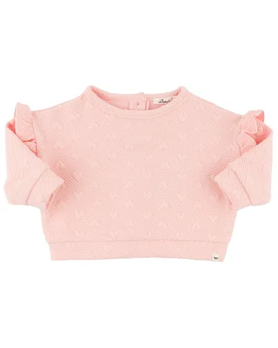 Oh Baby Pucker Hearts Millie Slouch Sweatshirt In Pink