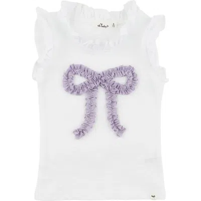 Oh Baby ! Ruffle Bow Lavender Sparkle Rebekah Ruffle Tank