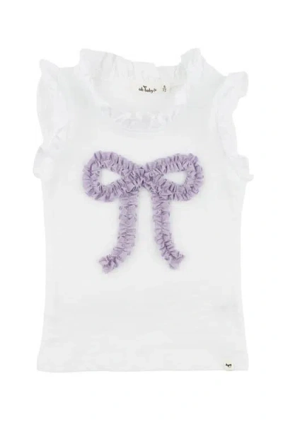 Oh Baby Kids' ! Ruffle Bow Lavender Sparkle Rebekah Ruffle Tank