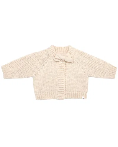 Oh Baby Scandi Bow Cardigan In Neutral