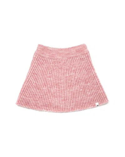 Oh Baby Kids' ! Scandi Flare Sweater Knit Wool-blend Skirt In Pink