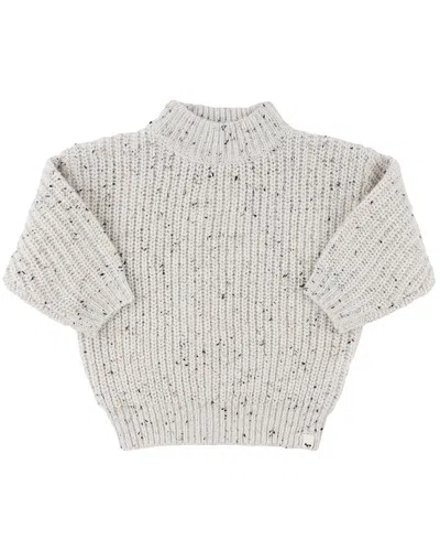 Oh Baby Kids' ! Speckle Knit Grandpa Knitted Pullover In Gray