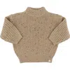 Oh Baby ! Speckle Knit Grandpa Knitted Pullover In Brown