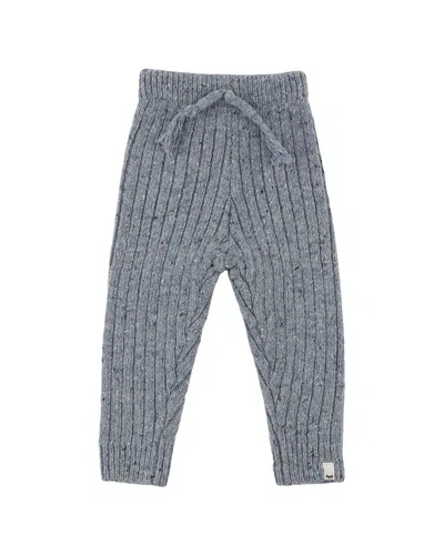 Oh Baby Speckle Knit Ribbed Legging In Gray