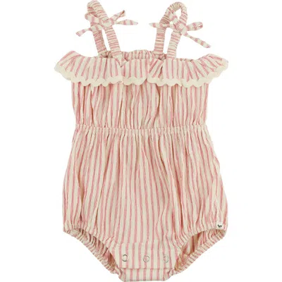 Oh Baby ! Stripe Harriet Romper In Purple