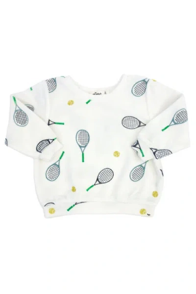 Oh Baby ! Tennis Print Boxy In Snow