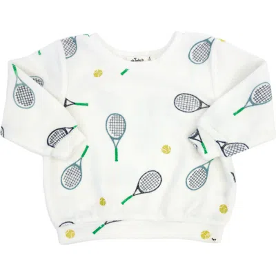 Oh Baby ! Tennis Print Boxy In Snow