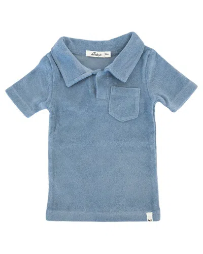 Oh Baby Kids' ! Terry Baby Polo Shirt In Blue