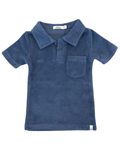 Oh Baby Terry Polo Shirt In Blue