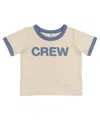 Oh Baby ! Unisex Crew Applique Billie Slub Ringer Tee - Baby In Gold