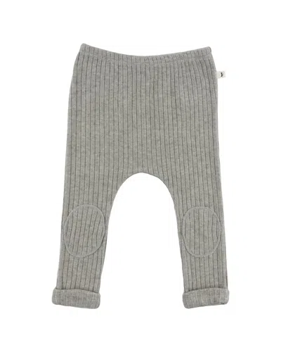 Oh Baby Wide Rib Fuzzy Sweater Knit Patch Pant In White