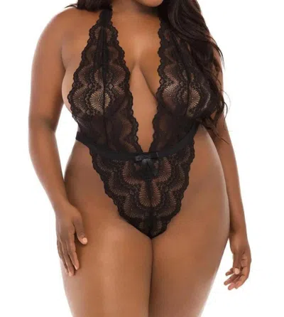 Oh La La Cheri Alessa Lace Teddy - Plus In Black