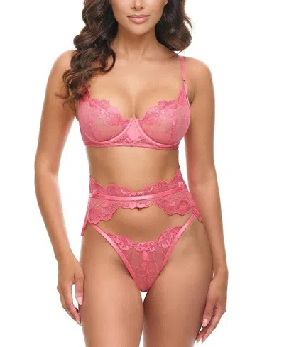 Oh La La Cheri Alicia 3 Piece Bra Set In Pink