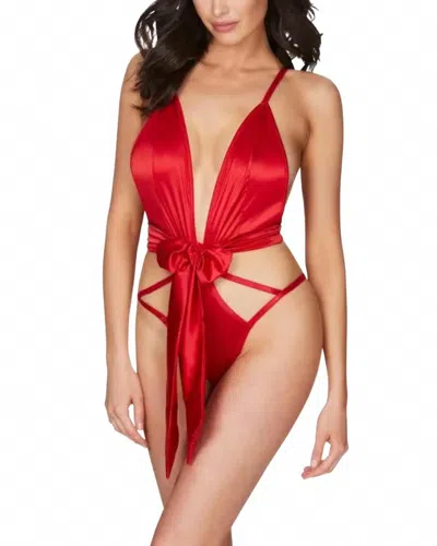 Oh La La Cheri Ambra Teddy Bodysuit In Red