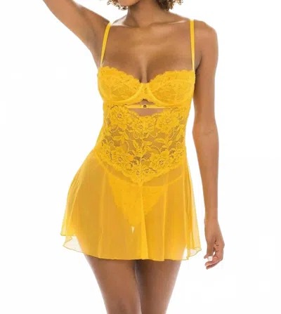 Oh La La Cheri Charlotte Babydoll In Golden Fusion In Yellow