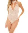 Oh La La Cheri Dahlia Harness Collar Teddy In Peach Whip In Neutral