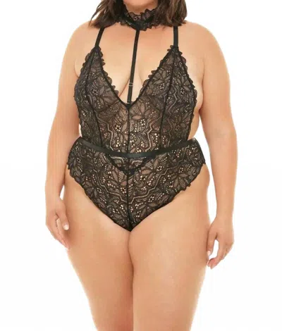 Oh La La Cheri Dahlia Teddy - Plus Size In Black