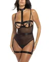 Oh La La Cheri Dena Harness Strappy Teddy In Black