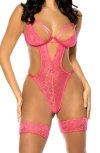 OH LA LA CHERI OH LA LA CHERI GENESIS STRAPPY LACE TEDDY & GARTERS