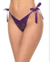 Oh La La Cheri Hailey Lace Side Bows Panty In Purple