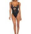 Oh La La Cheri Ivy Teddy Bodysuit In Black In Black