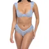 Oh La La Cheri Jessie Eyelash Lace Underwire Bra In Brunnera Blue