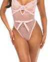 Oh La La Cheri Josie Lace Trim Dotted Mesh Teddy