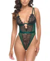 Oh La La Cheri Kenzi Sheer Lace Teddy In Multi