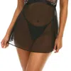 Oh La La Cheri Leanna Sheer Babydoll With Matching G-string Panty Dress In Black In Black