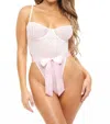 Oh La La Cheri Logan Unlined Underwire Teddy In Pink Tulle