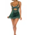 Oh La La Cheri Louisa Botanical Babydoll In Dark Green In Green