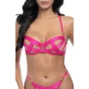 Oh La La Cheri Raelynn Strappy Satin Underwire Bra & Thong Set
