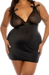 OH LA LA CHERI SAMANTHA CUTOUT MESH CHEMISE