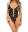 Oh La La Cheri Severine Peek-a-boo Teddy In Black In Black